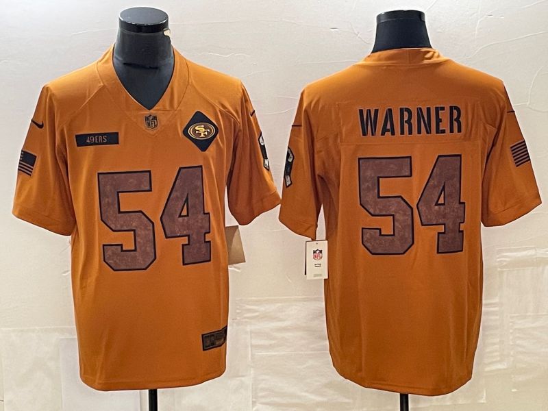 Men San Francisco 49ers #54 Warner brown Nike 2023 Salute To Service Limited NFL Jersey->san francisco 49ers->NFL Jersey